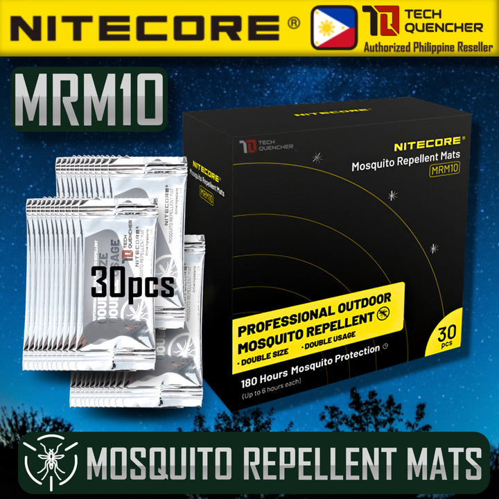 Nitecore MRM10 Mosquito Repellent Mats - 30pcs per box - For EMR05 EMR06 EMR10 EMR20 EMR30 SE EMR40
