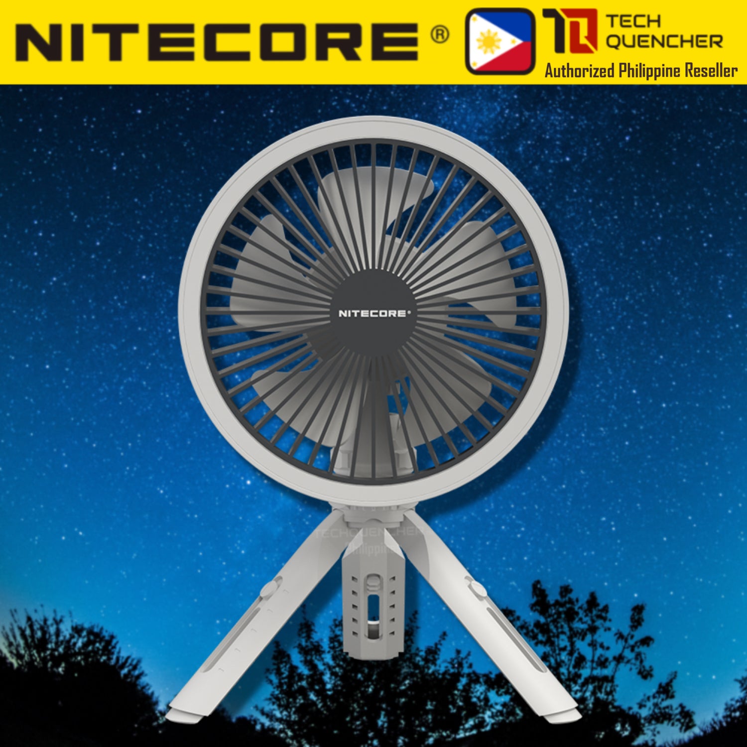 Nitecore NEF10 - 3 in 1 Multifunction Camping Electric Fan - LED Ring Light - 10000mAh Powerbank