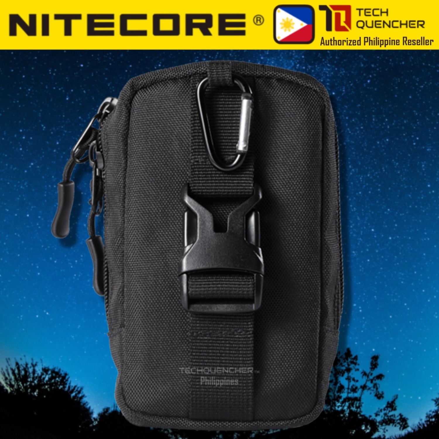 Nitecore NPP30 Pocket Pouch - 500D Water Resistant Polyester Fabric - Expansion Straps - Expansion Modes - Bag