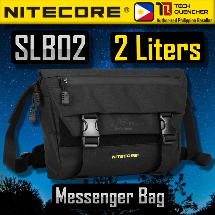 Nitecore SLB02 Sling Bag - Messenger Bag - 2L - Molle System - 500D Fabric - YKK Zipper - EDC - Ipad