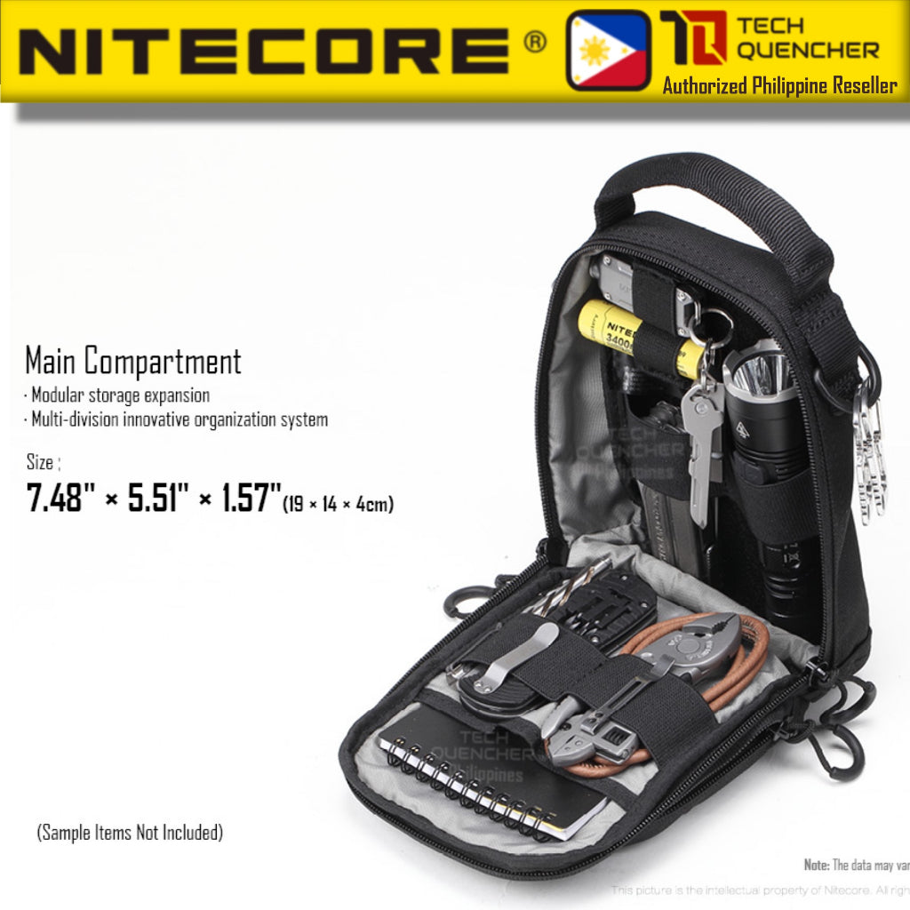 Nitecore NUP20 Utility Pouch - Velveteen Fabric  - Molle System - 1000D Fabric - EDC - Modular Bag