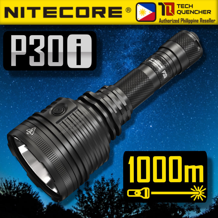 Nitecore P30i Flashlight 2000 Lumens- 1000m Beam Throw - USB-C Rechargeable 5000mAh Battery - IP68
