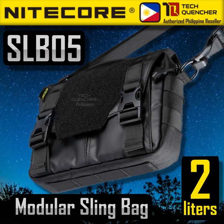 Nitecore SLB05 Sling Bag - Commuter Bag - 2L - Molle System - 500D Fabric - YKK Zipper - EDC - Ipad