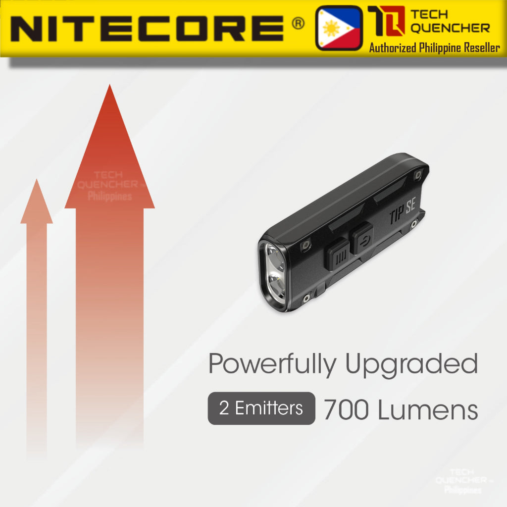 Nitecore TIP SE Flashlight -700 Lumens - Dual Core - USB-C Rechargeable 500mAh - IP54  - Keychain