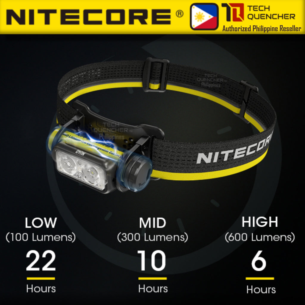 Nitecore NU40 Headlamp 1000 Lumens -116g -2 Dual Output- USB-C Rechargeable 2600mah Battery - IP68