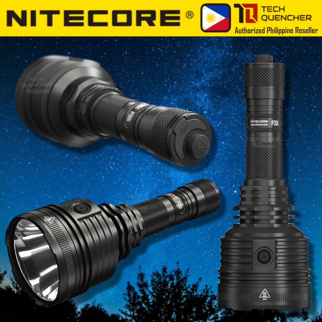 Nitecore P30i Flashlight 2000 Lumens- 1000m Beam Throw - USB-C Rechargeable 5000mAh Battery - IP68