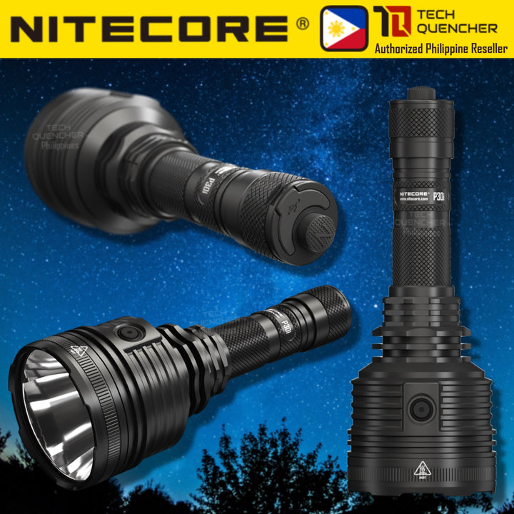 Nitecore P30i Flashlight 2000 Lumens- 1000m Beam Throw - USB-C Rechargeable 5000mAh Battery - IP68