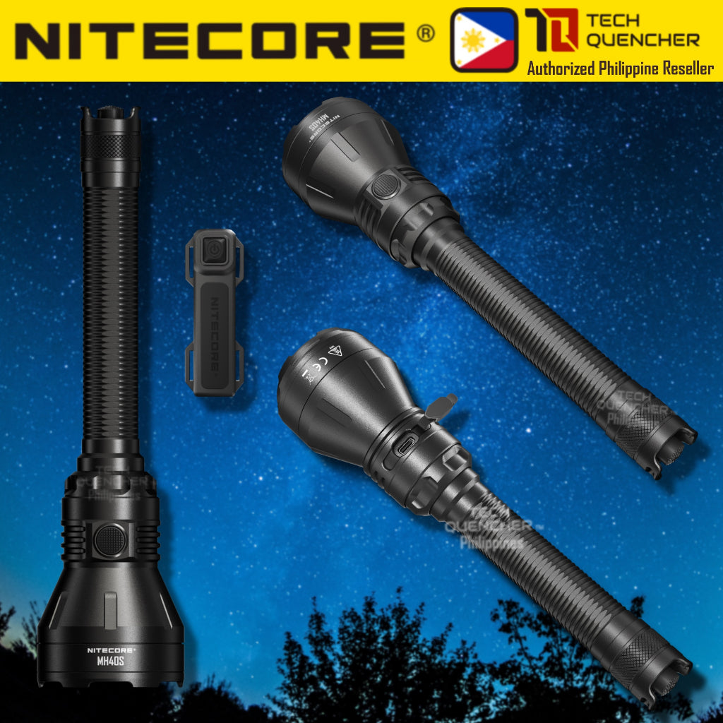 Nitecore MH40S Flashlight - 1500 meters  Long Range - USB-C 10000mAh Battery - Vibration Indicator