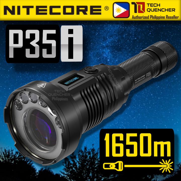 Nitecore P35i LEP Flashlight - 1650 meters - 3000 lumens - USB-C 5000mAh Rechargeable Battery -IP68