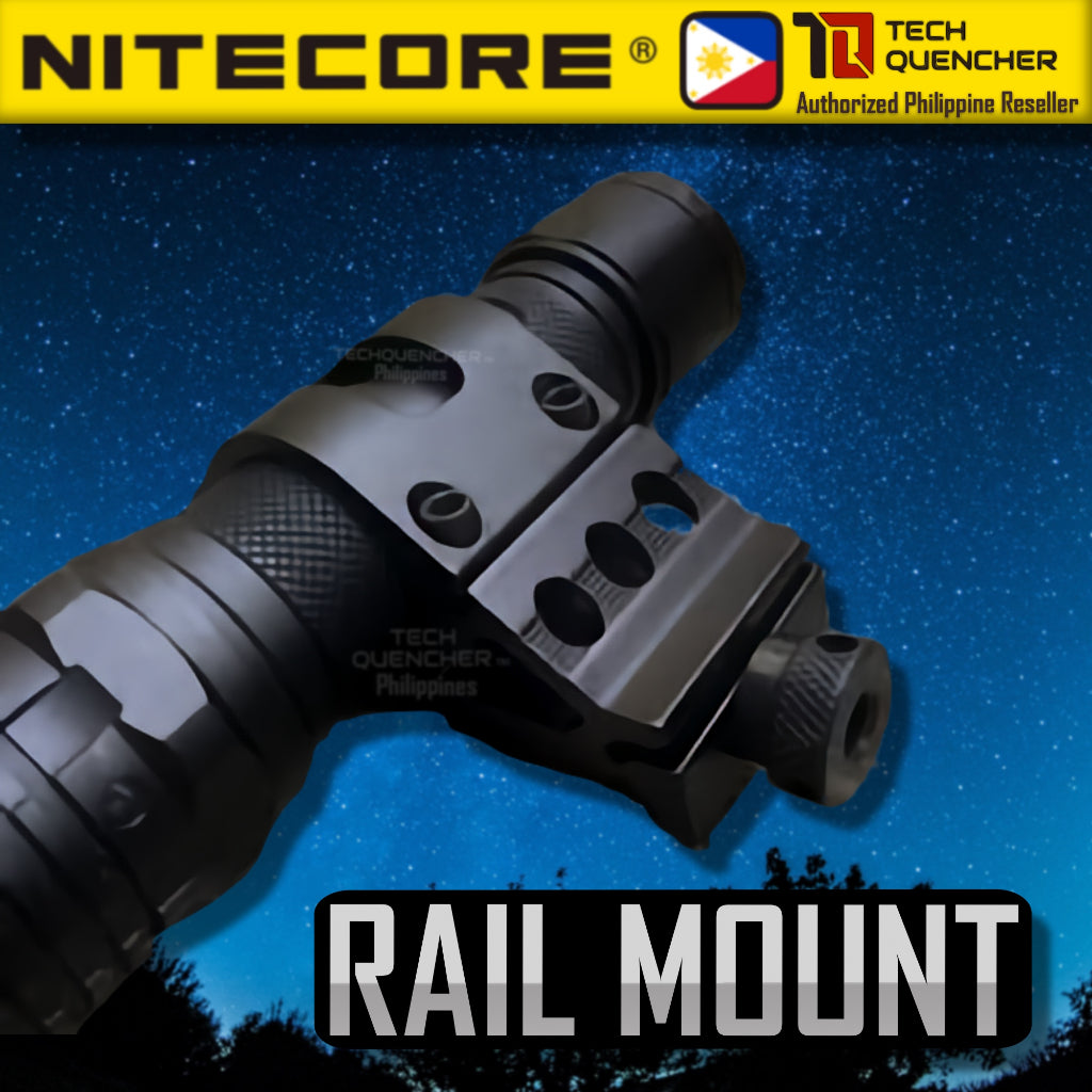 Nitecore GM06 Flashlight Holder - Rail Mount System - Supports 1 inch ( 25.4mm ) Diameter Flashlight