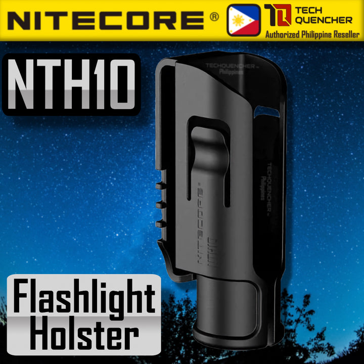Nitecore NTH10 Holster -  Slim Profile Hard Holster -  Supports 1 inch - 25.4mm Diameter Flashlight
