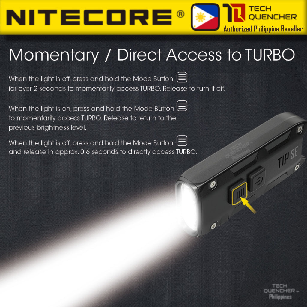 Nitecore TIP SE Flashlight -700 Lumens - Dual Core - USB-C Rechargeable 500mAh - IP54  - Keychain