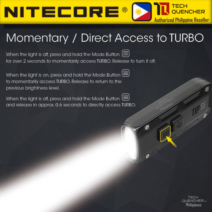 Nitecore TIP SE Flashlight -700 Lumens - Dual Core - USB-C Rechargeable 500mAh - IP54  - Keychain
