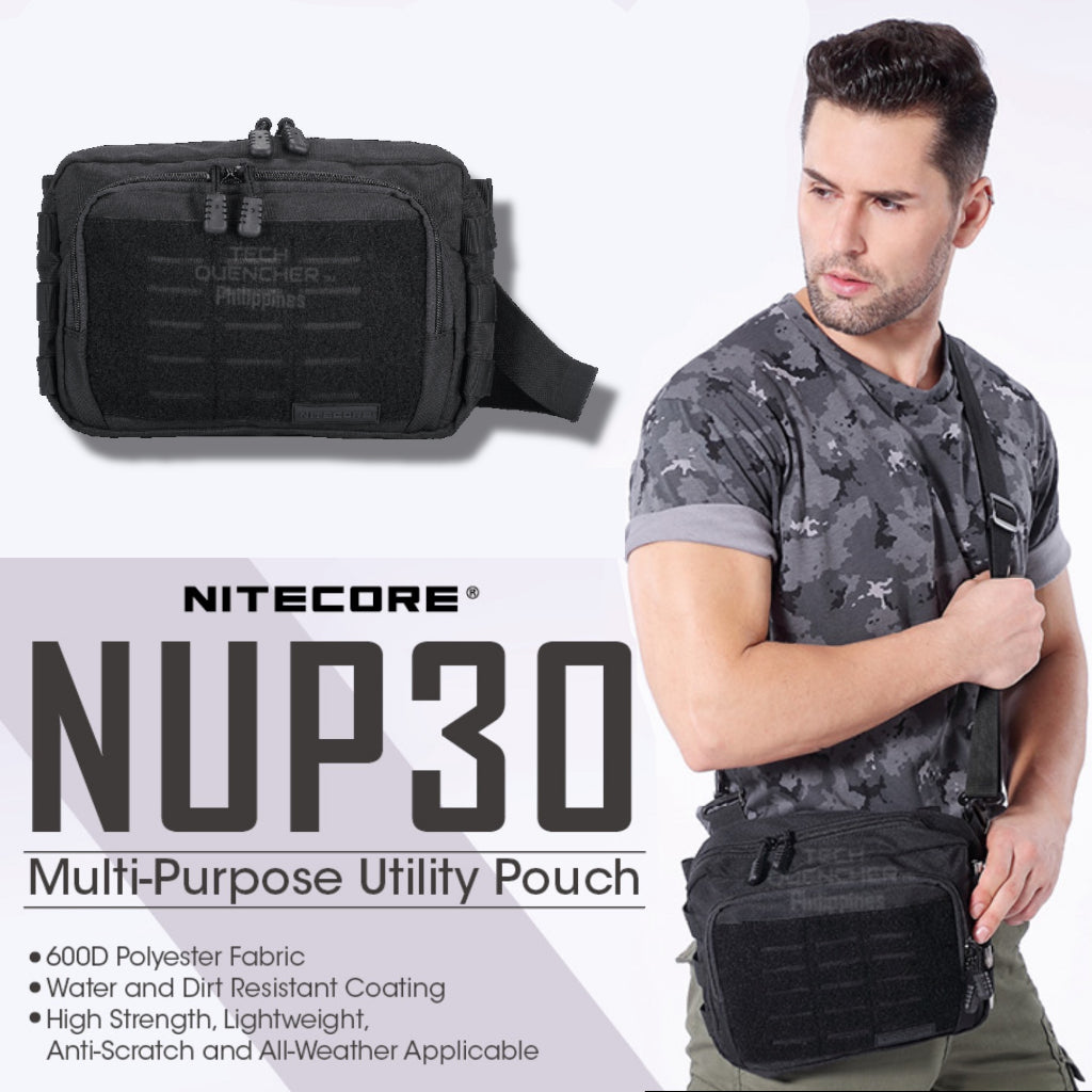 Nitecore NUP30 Utility Pouch - Cross Body Bag  - Molle System - 600D Fabric - EDC - Modular