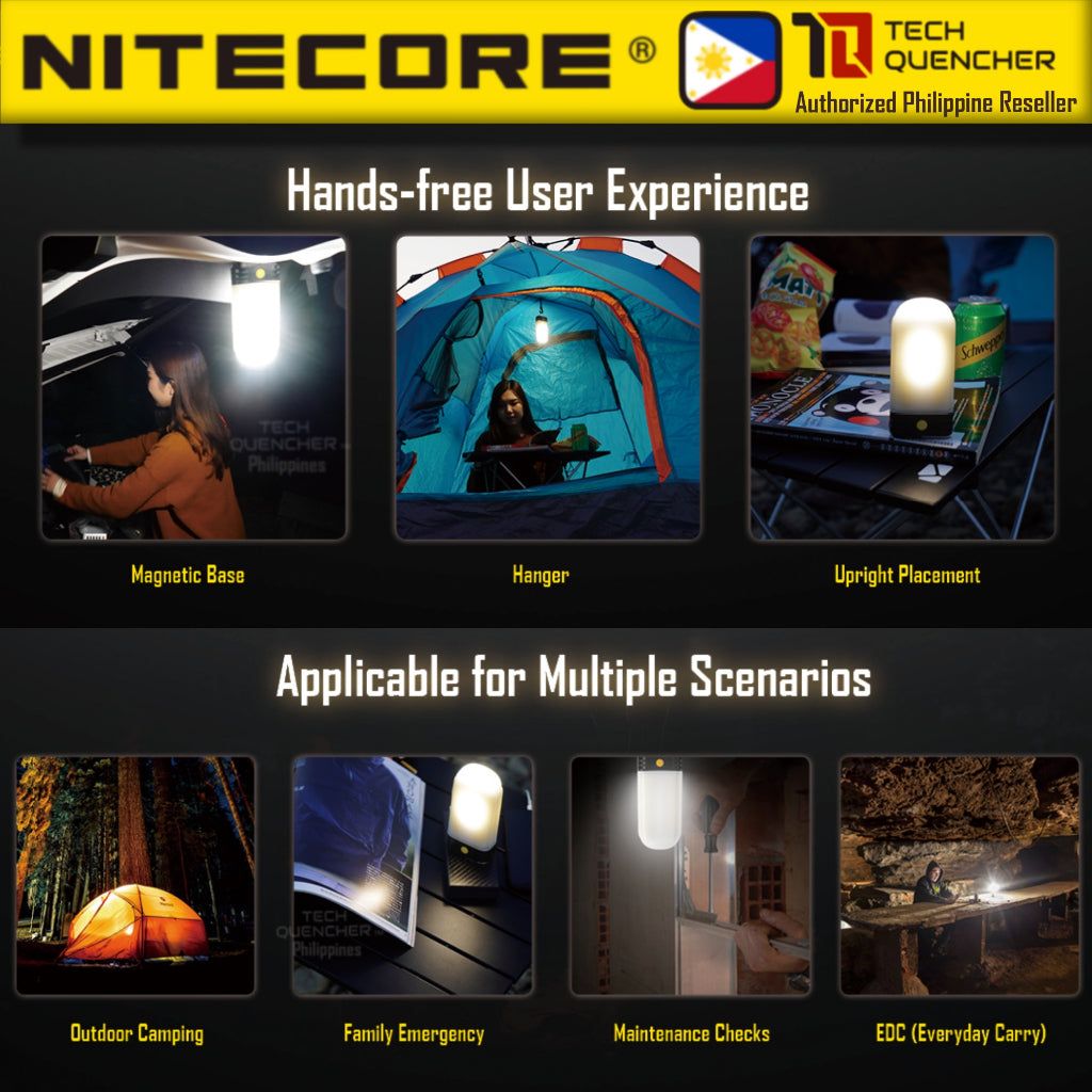 Nitecore LR60 Camping Lantern - 150h Runtime - 10000mah USB-C Rechargeable Battery - Powerbank- EDC