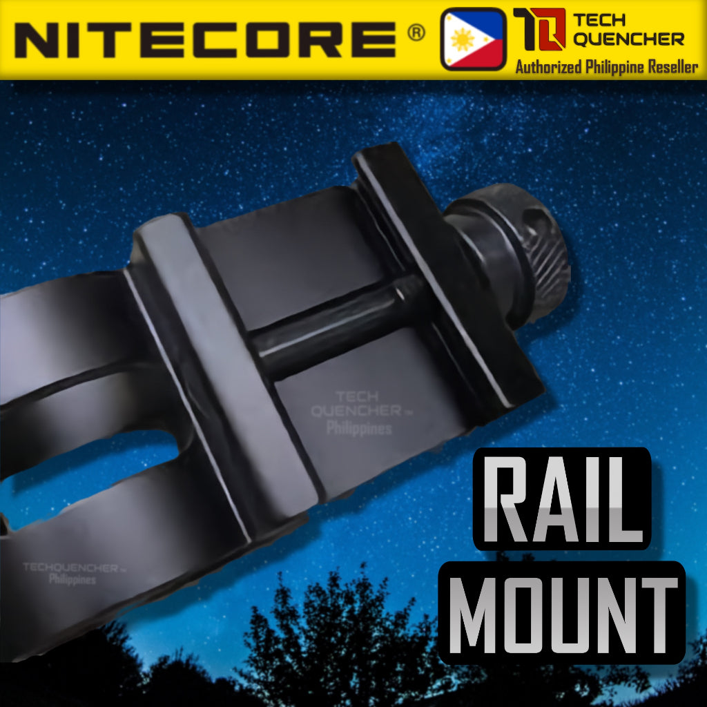 Nitecore GM06 Flashlight Holder - Rail Mount System - Supports 1 inch ( 25.4mm ) Diameter Flashlight