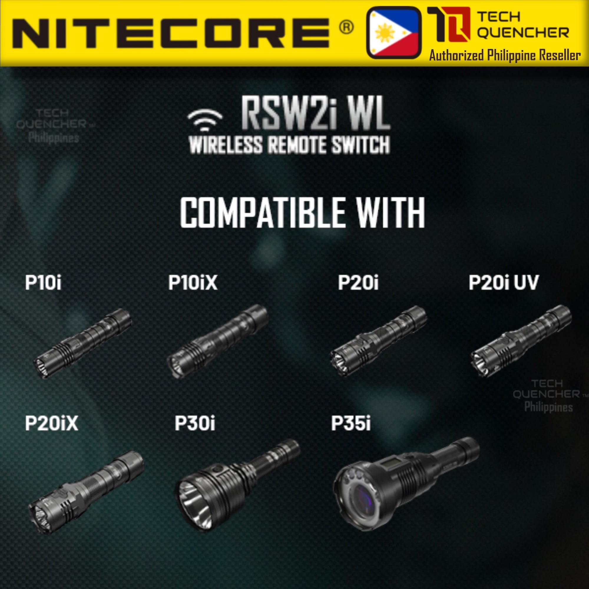 Nitecore RSW2i WL Wireless Remote Switch Flashlight -  P35i P20ix P10iX P30i - Tactical EDC