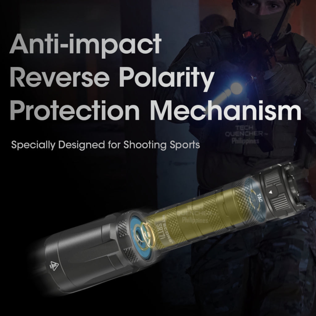 Nitecore SRT7i Tactical Flashlight - 580 Meter - 3000 Lumens - Smart Ring Selector - USB-C  - IP68