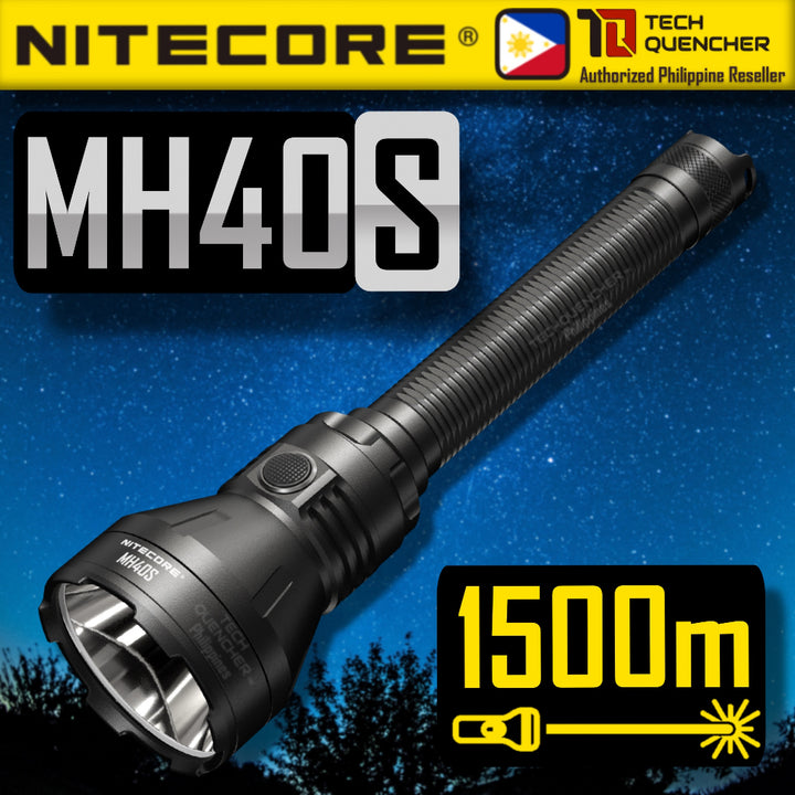 Nitecore MH40S Flashlight - 1500 meters  Long Range - USB-C 10000mAh Battery - Vibration Indicator