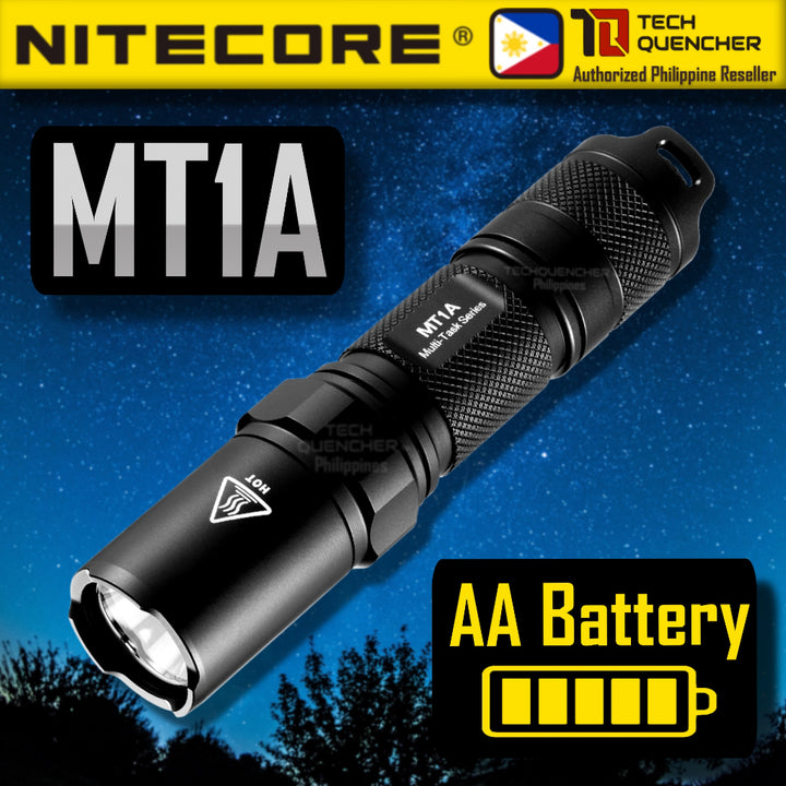 Nitecore MT1A Flashlight - 180 Lumens - AA Battery - Turbo Mode - 55grams - 60h runtime - IPX8