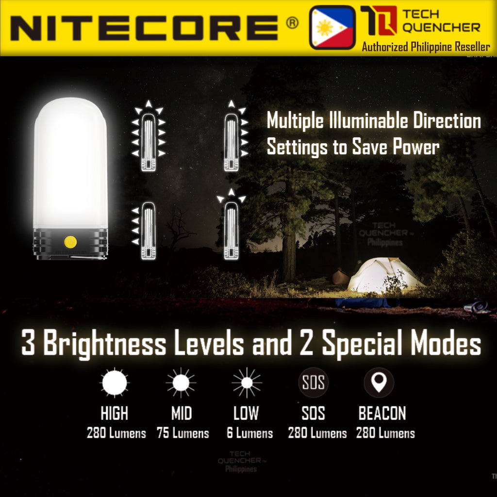 Nitecore LR60 Camping Lantern - 150h Runtime - 10000mah USB-C Rechargeable Battery - Powerbank- EDC