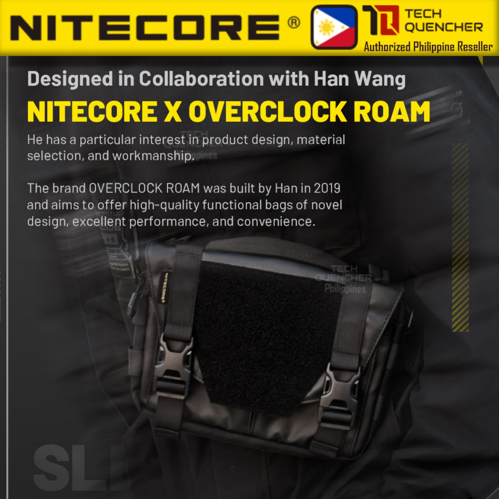 Nitecore SLB05 Sling Bag - Commuter Bag - 2L - Molle System - 500D Fabric - YKK Zipper - EDC - Ipad