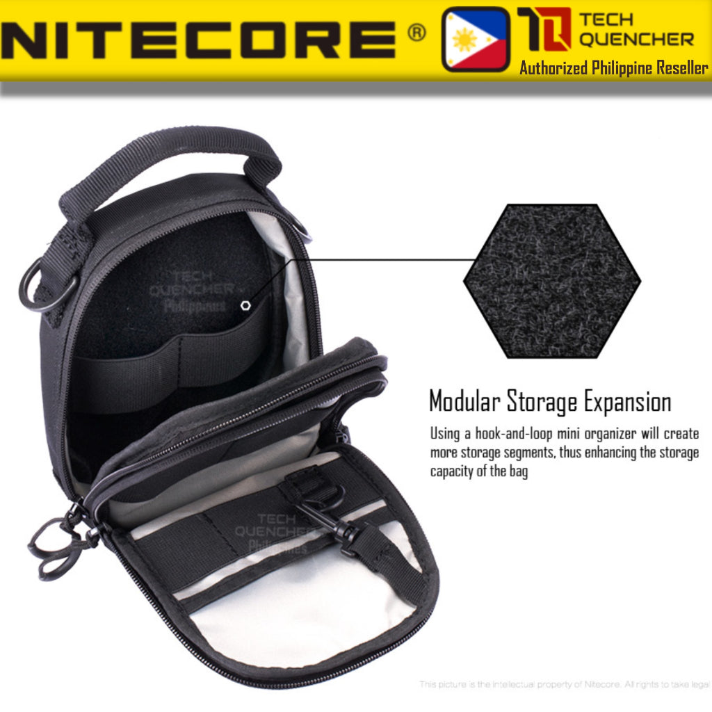 Nitecore NUP20 Utility Pouch - Velveteen Fabric  - Molle System - 1000D Fabric - EDC - Modular Bag