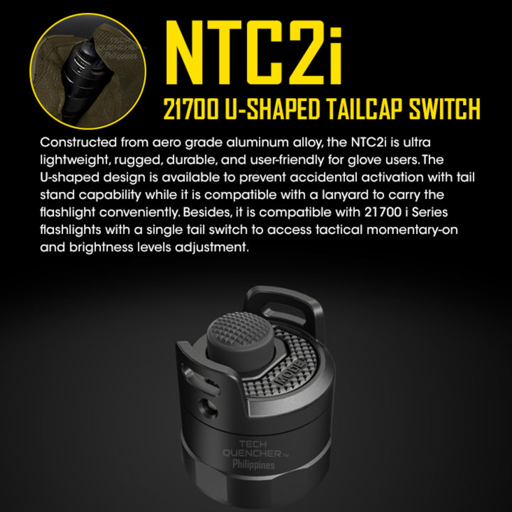 Nitecore NTC2i Tailcap - U Shape - Tail Stand - EDC - I Series P20iX P10iX P20i P10i P20iUV