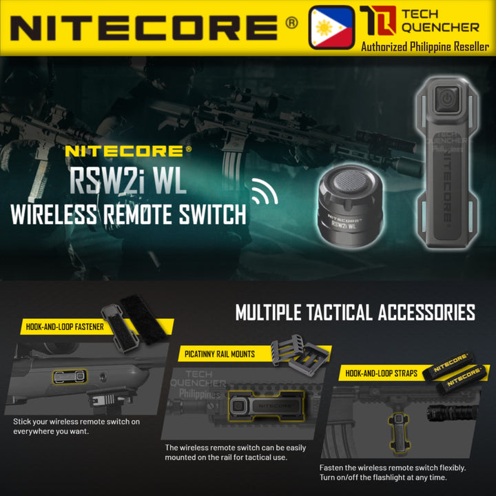 Nitecore RSW2i WL Wireless Remote Switch Flashlight -  P35i P20ix P10iX P30i - Tactical EDC