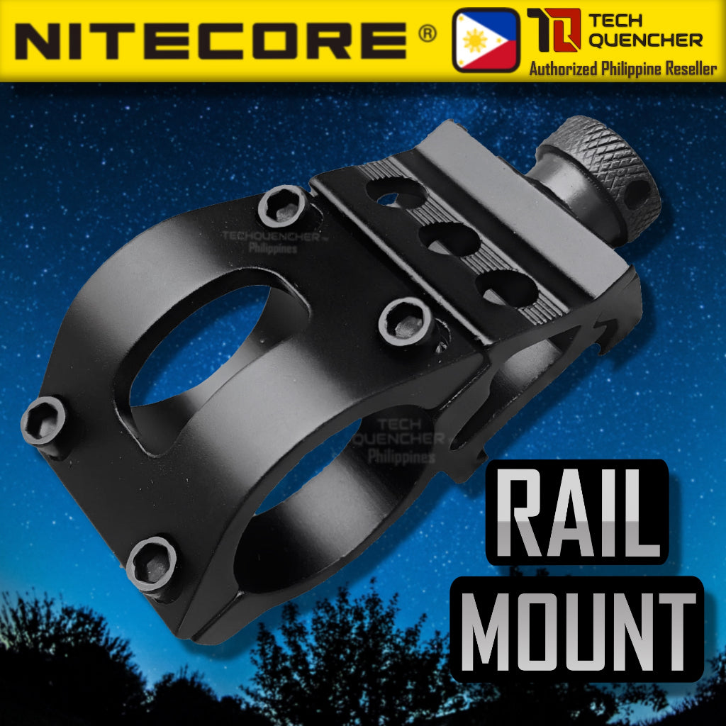 Nitecore GM06 Flashlight Holder - Rail Mount System - Supports 1 inch ( 25.4mm ) Diameter Flashlight