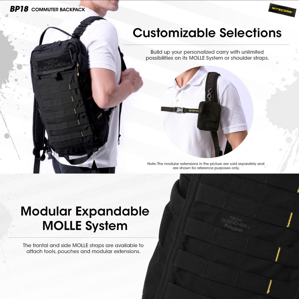 NCBP18 - Sac à Dos Imperméable NITECORE BP18 18L NCBP18 - Sac à Dos Imperméable NITECORE BP18 18L