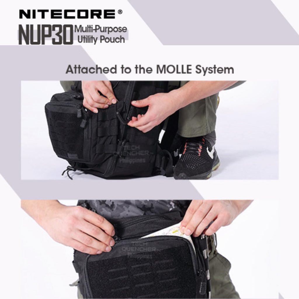 Nitecore NUP30 Utility Pouch - Cross Body Bag  - Molle System - 600D Fabric - EDC - Modular