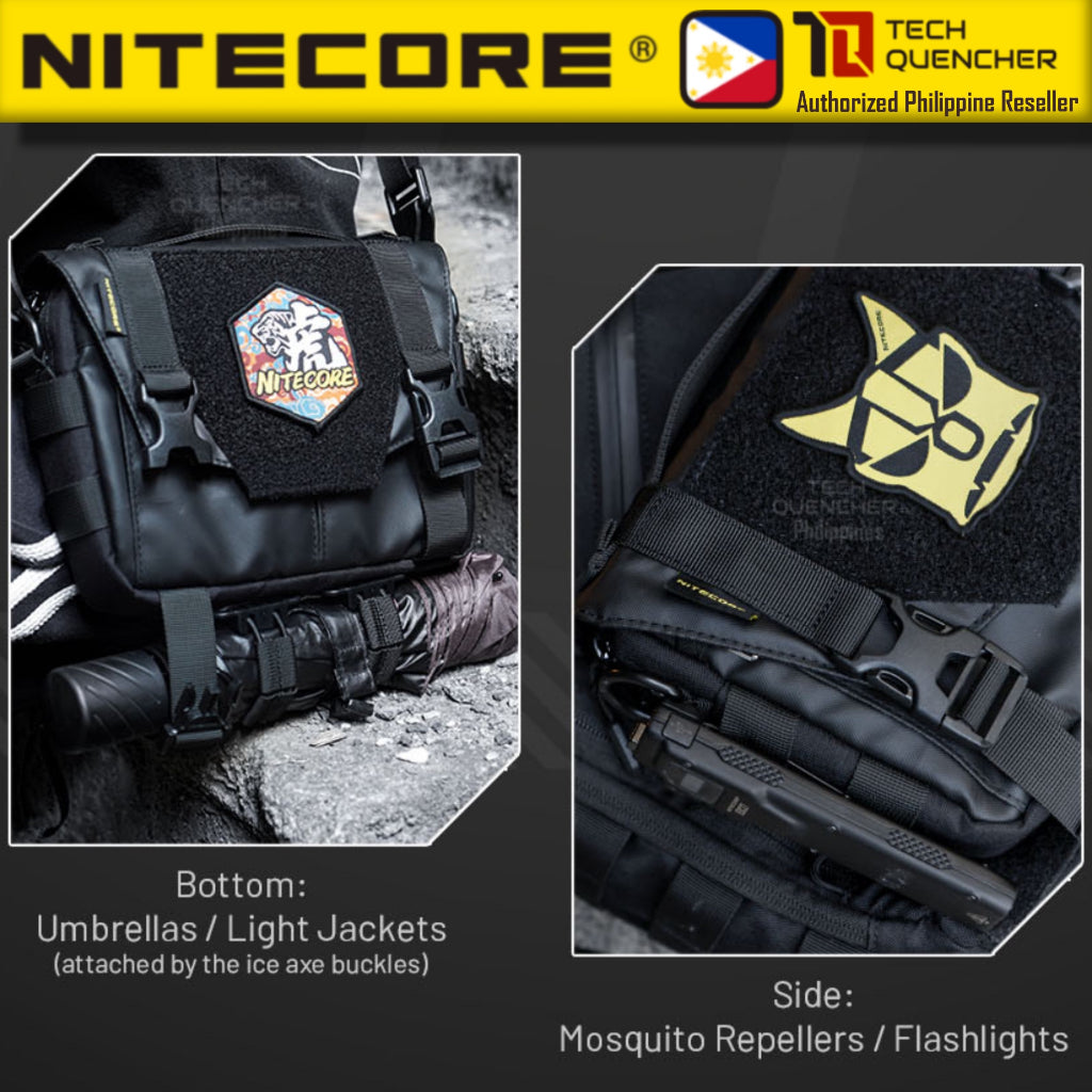 Nitecore SLB05 Sling Bag - Commuter Bag - 2L - Molle System - 500D Fabric - YKK Zipper - EDC - Ipad