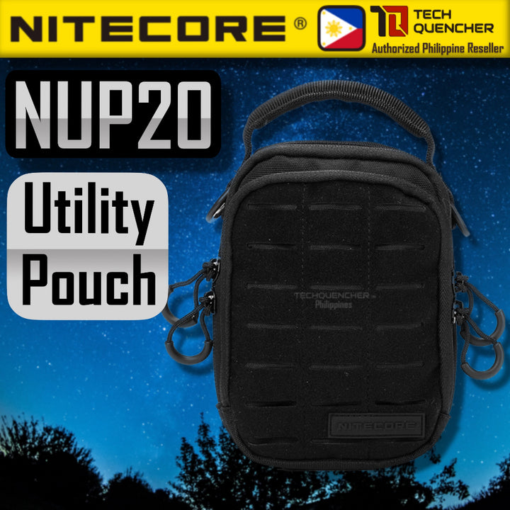Nitecore NUP20 Utility Pouch - Velveteen Fabric  - Molle System - 1000D Fabric - EDC - Modular Bag