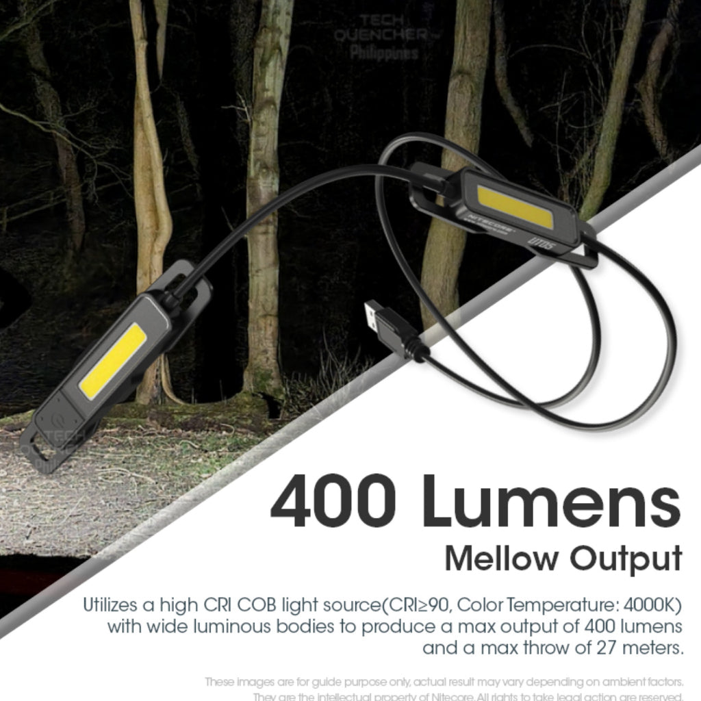 Nitecore UT05 Waist Light - 400 lumens- Headlamp Flashlight Alternative - IP66 -Running Camping