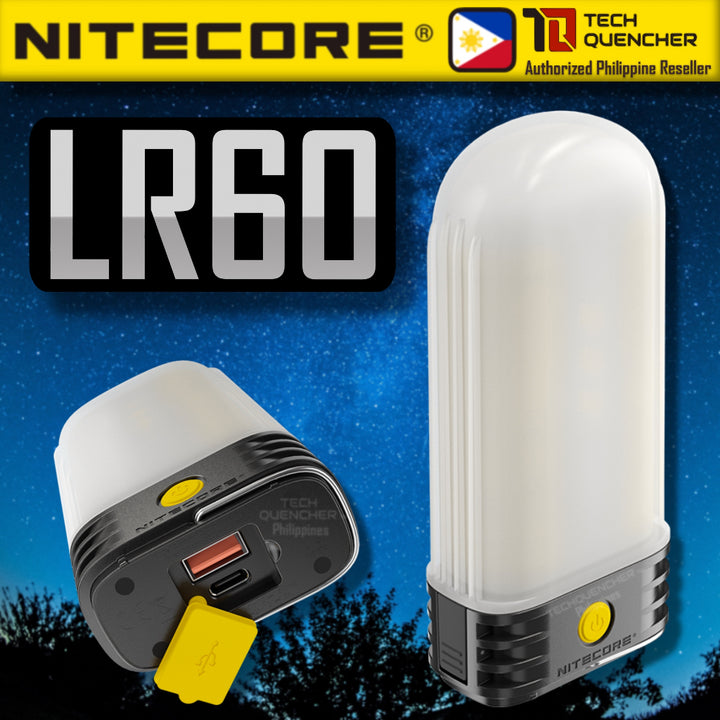 Nitecore LR60 Camping Lantern - 150h Runtime - 10000mah USB-C Rechargeable Battery - Powerbank- EDC