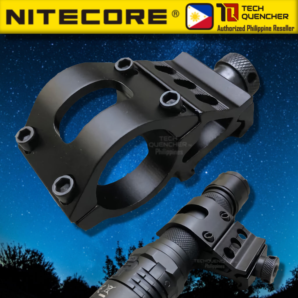 Nitecore GM06 Flashlight Holder - Rail Mount System - Supports 1 inch ( 25.4mm ) Diameter Flashlight