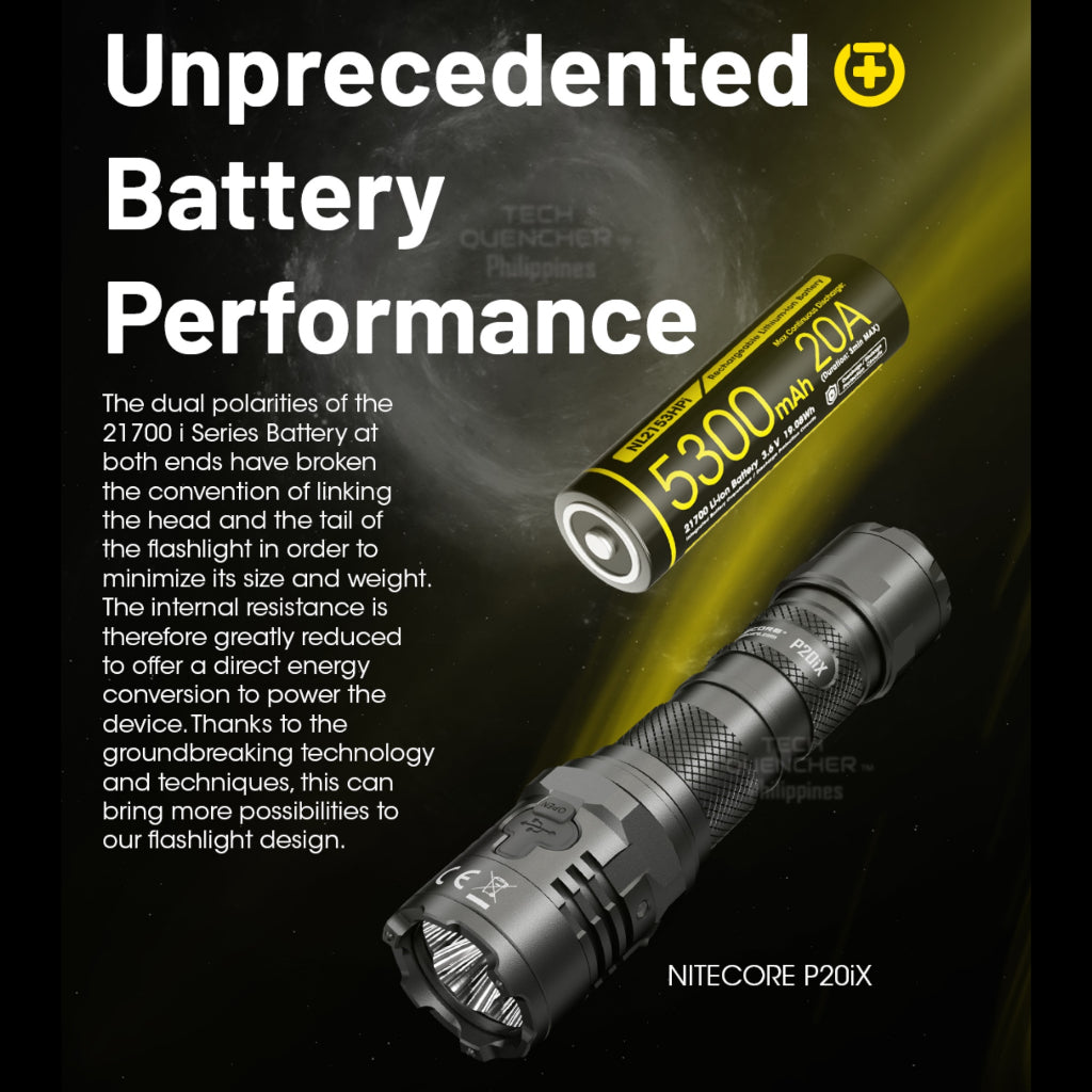 Nitecore NL2153HPi 5300mAh Battery - 20A - 21700 i Series High Drain - High Capacity Battery