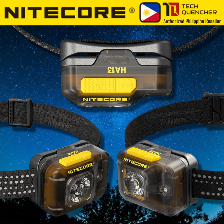 Nitecore HA13 Headlamp 350 Lumens -Dual Power AAA or HLB1300 - Floodlight + Redlight - IPX6 -100g