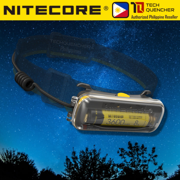 Nitecore 18650 Extension Battery Case for Headlamps - Strap Mounted - Rear Signal Light - USB-C  65g