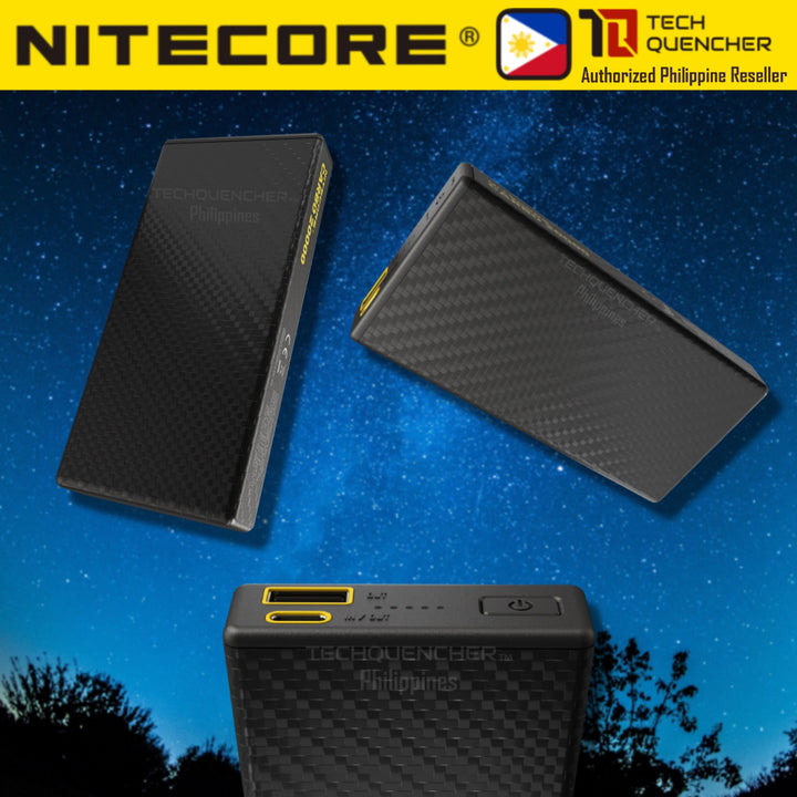 Nitecore Carbo 20000 - Unibody Carbon Fiber Powerbank 20000mAh - QC PD Charging -20watts -295 grams