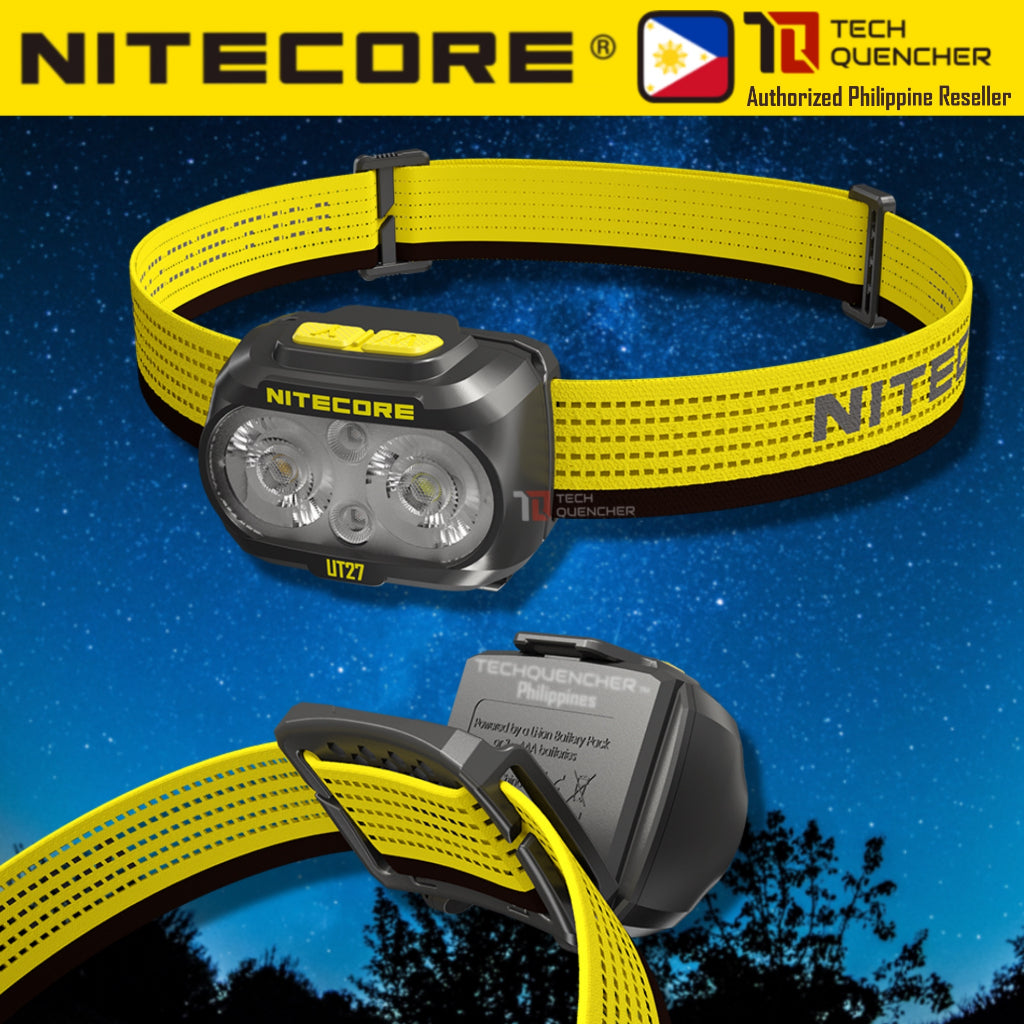Nitecore UT27 800L V2 Headlamp 800 Lumens - USB-C Charging - Dual Power - Spotlight + Floodlight