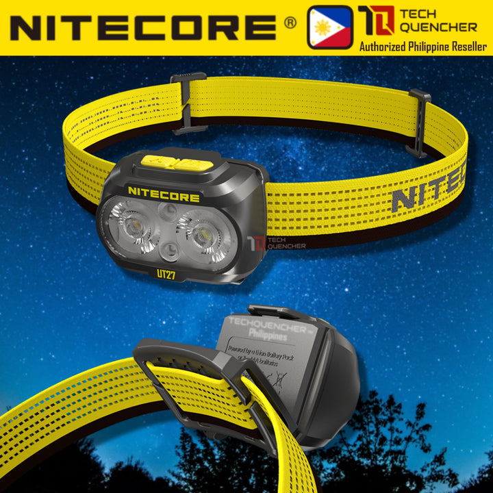 Nitecore UT27 800L V2 Headlamp 800 Lumens - USB-C Charging - Dual Power - Spotlight + Floodlight