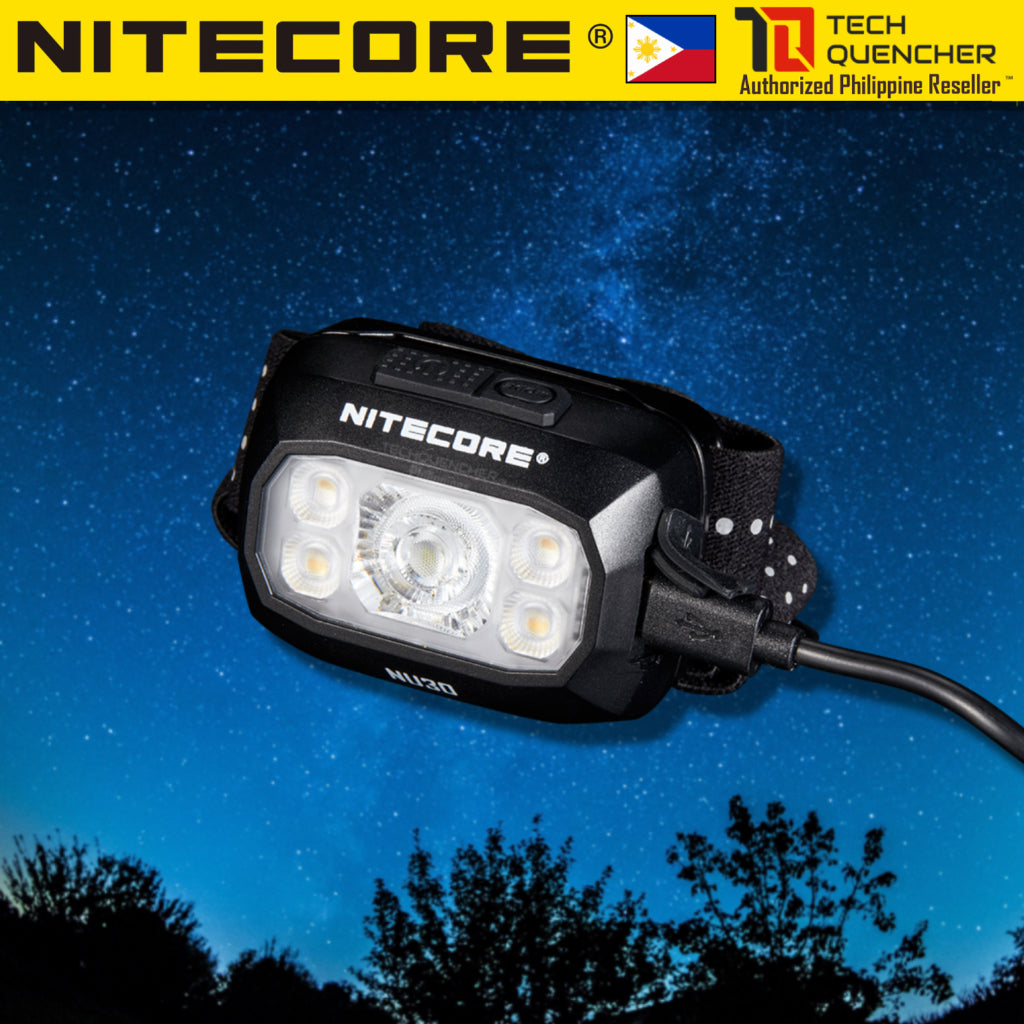 Nitecore NU30 Headlamp 500 Lumens- USB-C Rechargeable 1500mAh Battery - 3 Light Sources - IP66 - UHE