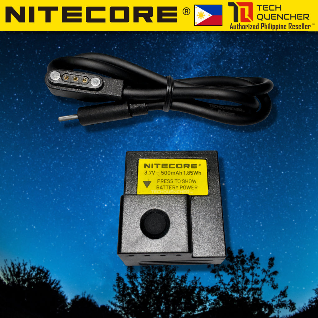 Nitecore PLB500 Battery with Charging Cable for NPL25 Flashlight - 500 mAh - USB-C Rechargeable