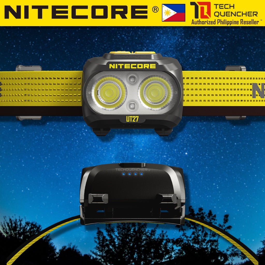 Nitecore UT27 GEN3 Headlamp 800 Lumens - USB-C - Dual Power - Triple Light Source - 3000K + 6000K