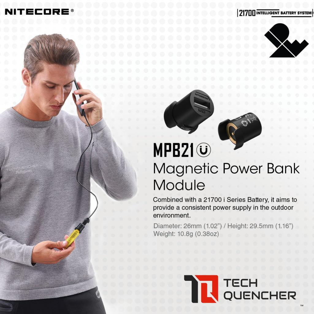 Nitecore Intelligent Battery System - NL2150HPi 5000mAh - ML21 Magnetic Light - MPB21  Powerbank