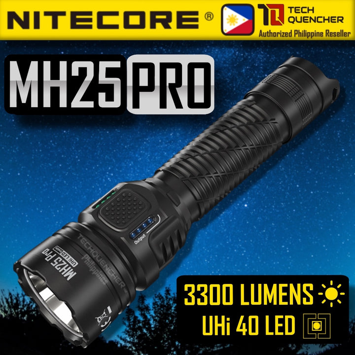Nitecore MH25 PRO Flashlight 3300 Lumens - USB-C Charging 5300mAh Battery - 705 meters Beam Distance
