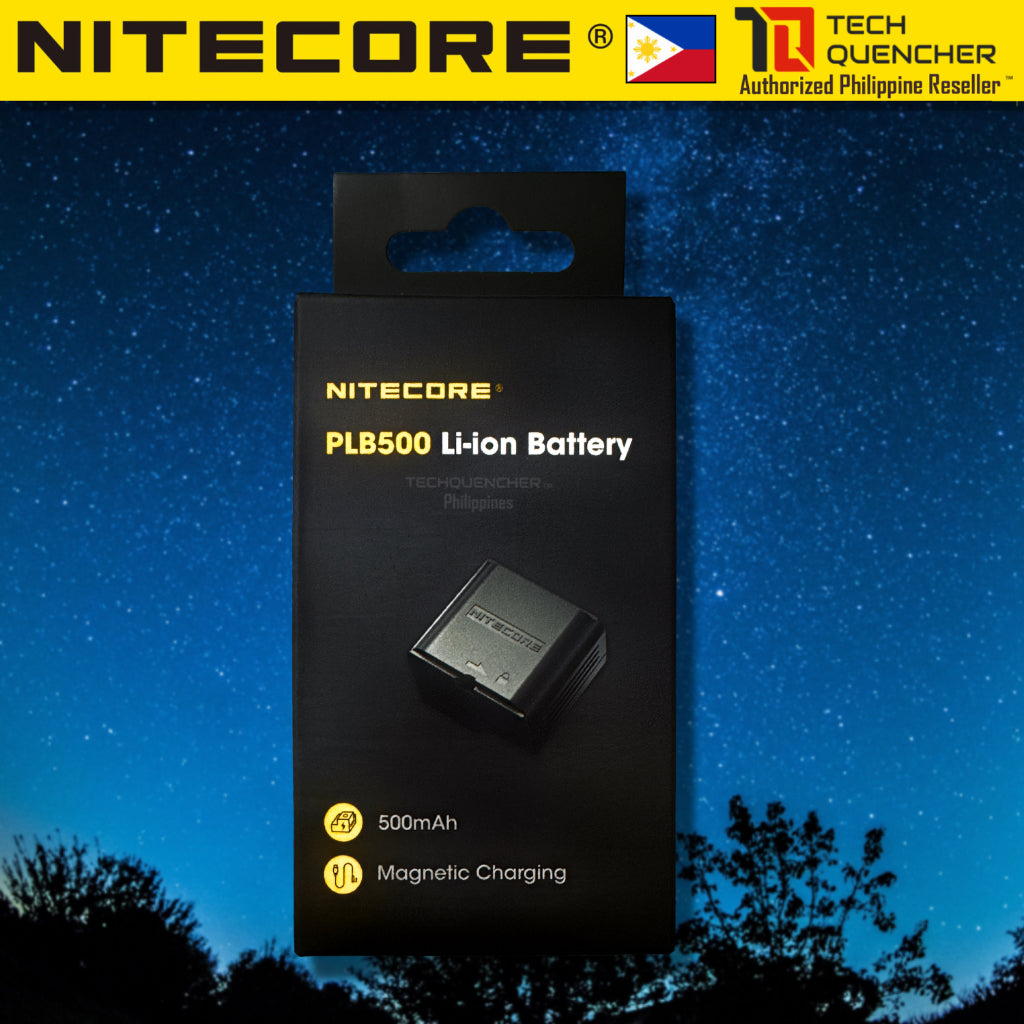 Nitecore PLB500 Battery with Charging Cable for NPL25 Flashlight - 500 mAh - USB-C Rechargeable