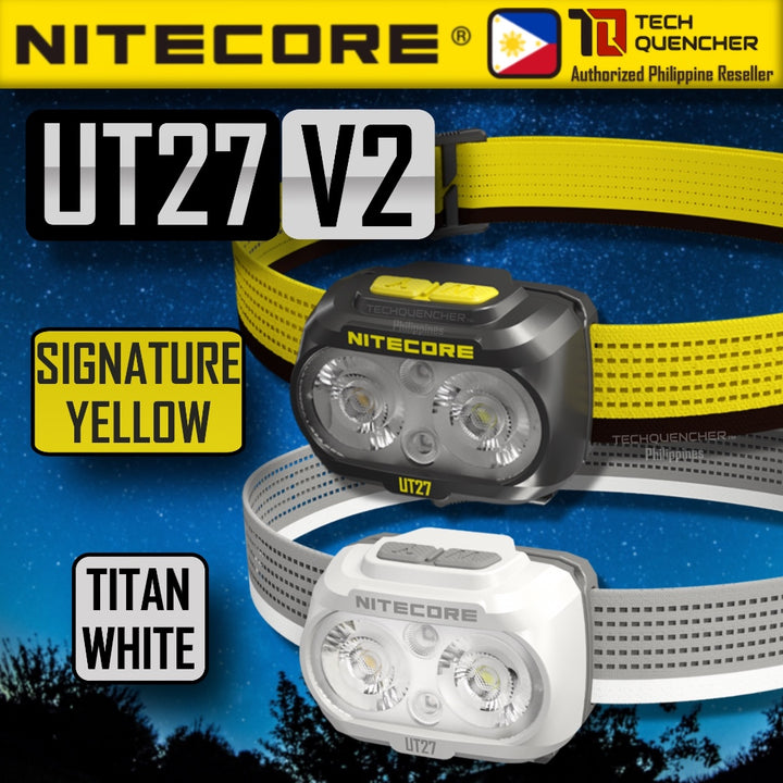 Nitecore UT27 800L V2 Headlamp 800 Lumens - USB-C Charging - Dual Power - Spotlight + Floodlight